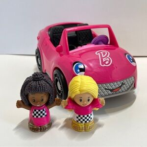 Fisher Price Mattel Little People Barbie Talking Sounds Pink Car 2022 Figures